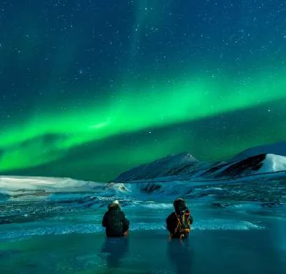 Vista panorámica de Tromsø nevada