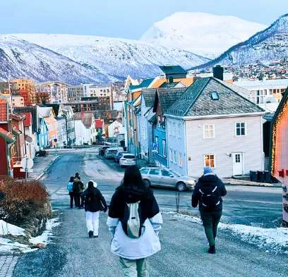 Calles de Tromsø nevadas