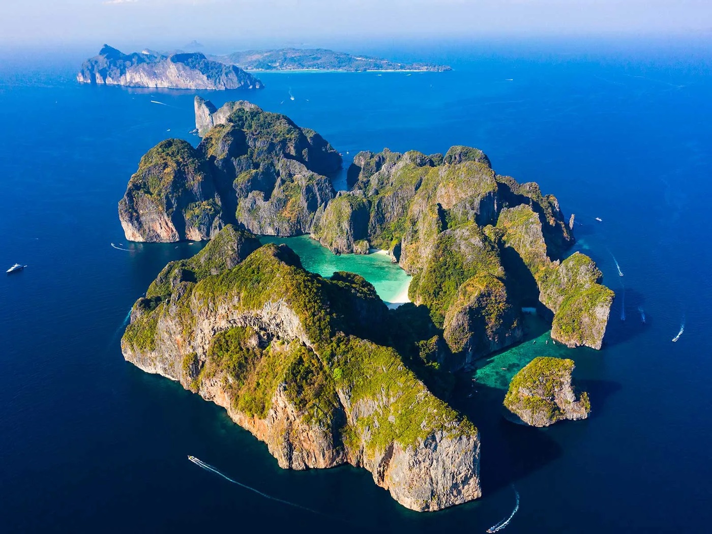 Vista aérea de las Islas Phi Phi